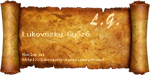 Lukovszky Győző névjegykártya