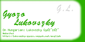 gyozo lukovszky business card